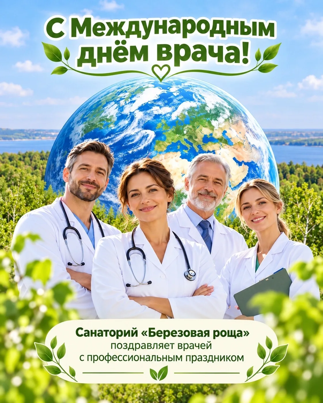 🌳 Санаторий «Берёзовая роща» сердечно поздравляет с Международным днём врача!