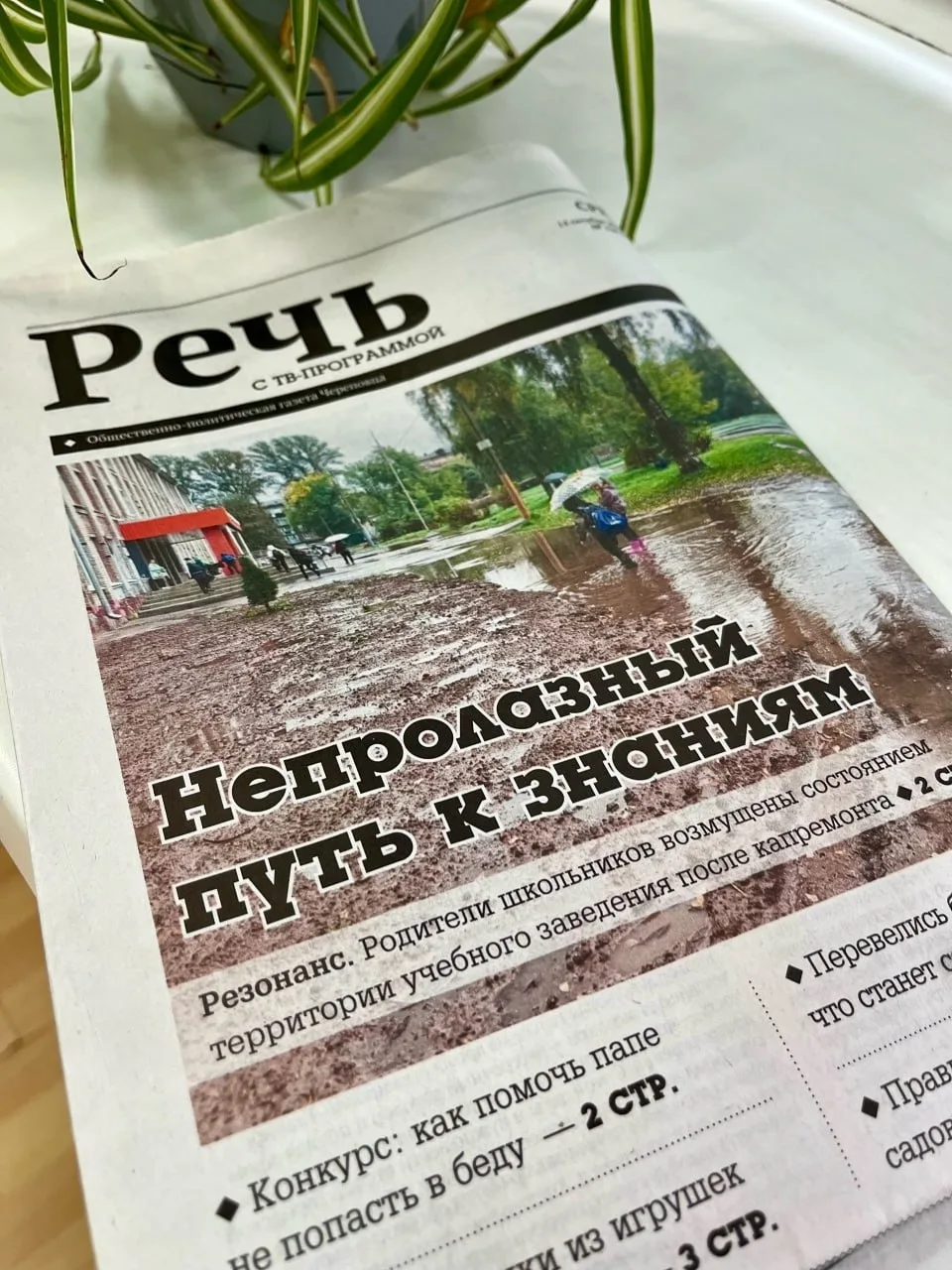 После публикаций в газете "Речь" и жалоб родителей у школы №20 в Череповце начали строи...