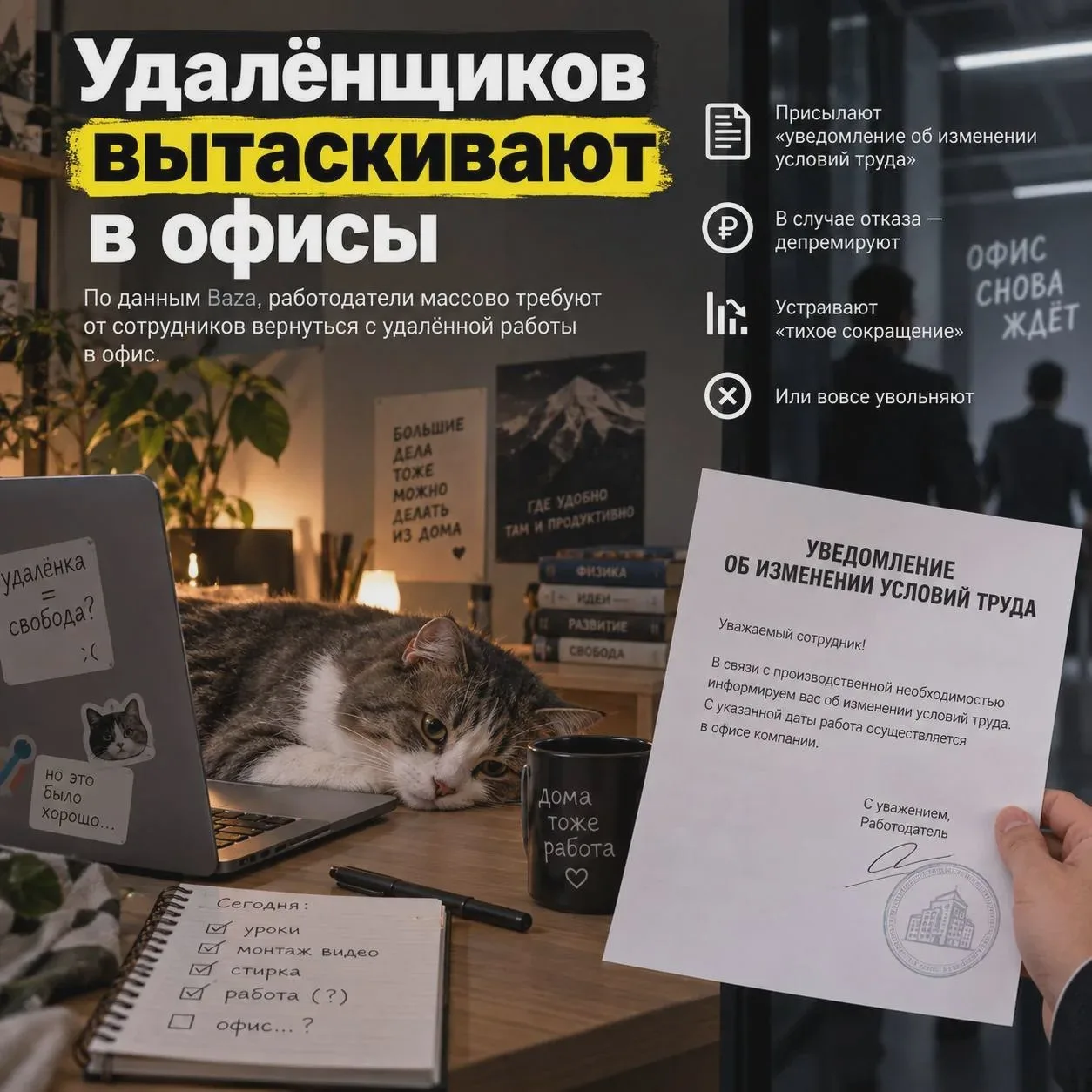 Работодатели настаивают на возвращении в офис