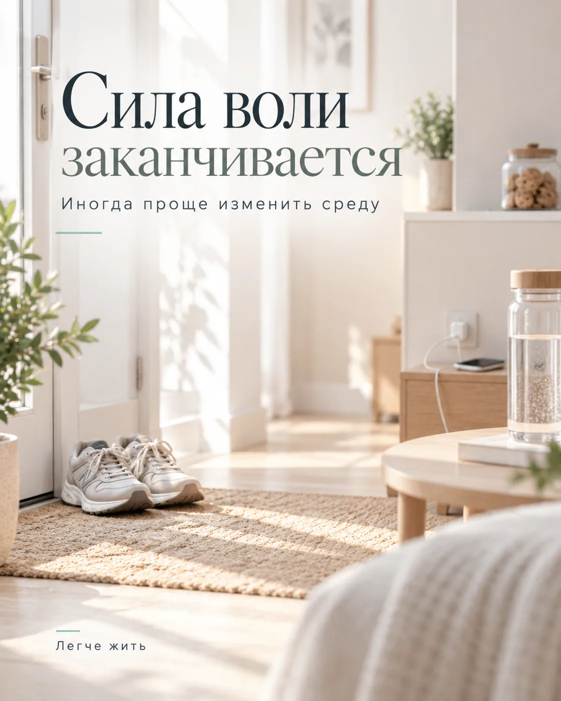 Сила воли заканчивается. Иногда проще изменить среду, чем каждый вечер бороться с собой
