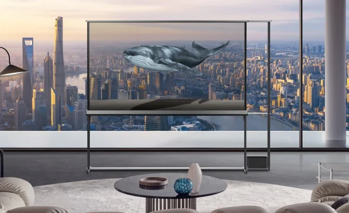 LG показала первый в мире беспроводной прозрачный телевизор LG Signature OLED T на выст...