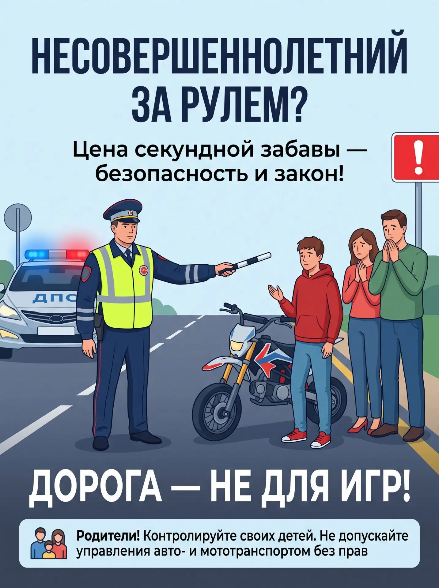 🚨 Внимание: несовершеннолетние за рулем мототехники! Профилактика правонарушений