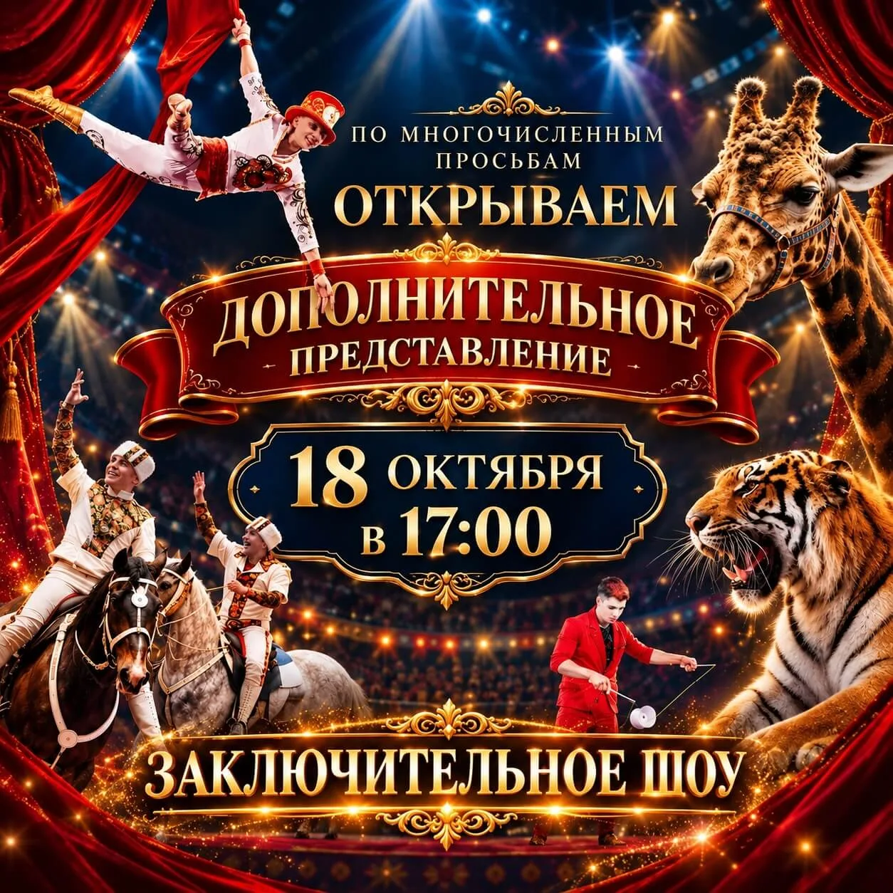 «Жираф-шоу»: по просьбам зрителей добавили ещё одно представление! 🦒