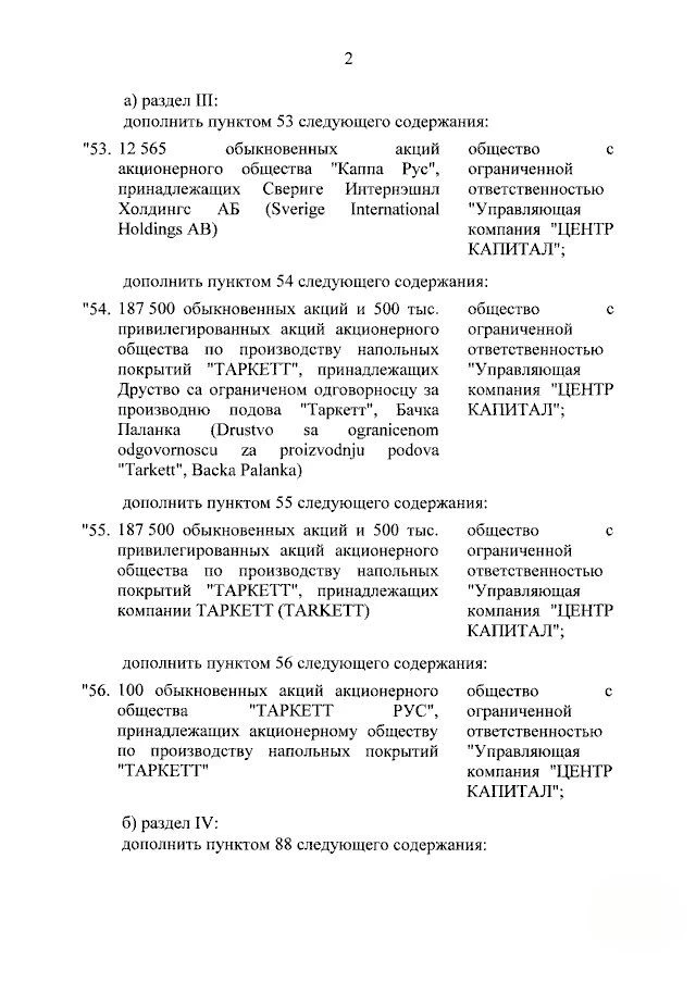 Путин подписал указ, согласно которому активы производителя напольных покрытий Tarkett ...