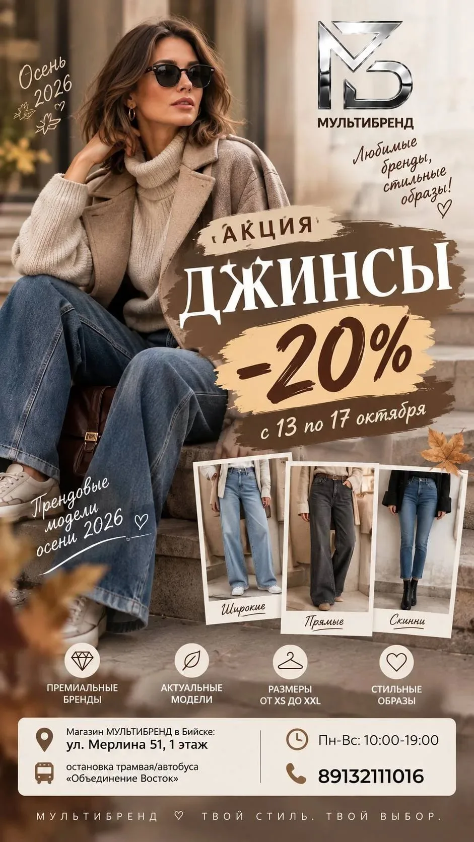 🍂 ДЖИНСЫ, КОТОРЫЕ ВЫБИРАЕШЬ С ЛЮБОВЬЮ. ПО ЦЕНЕ, КОТОРАЯ РАДУЕТ! 👖🤎