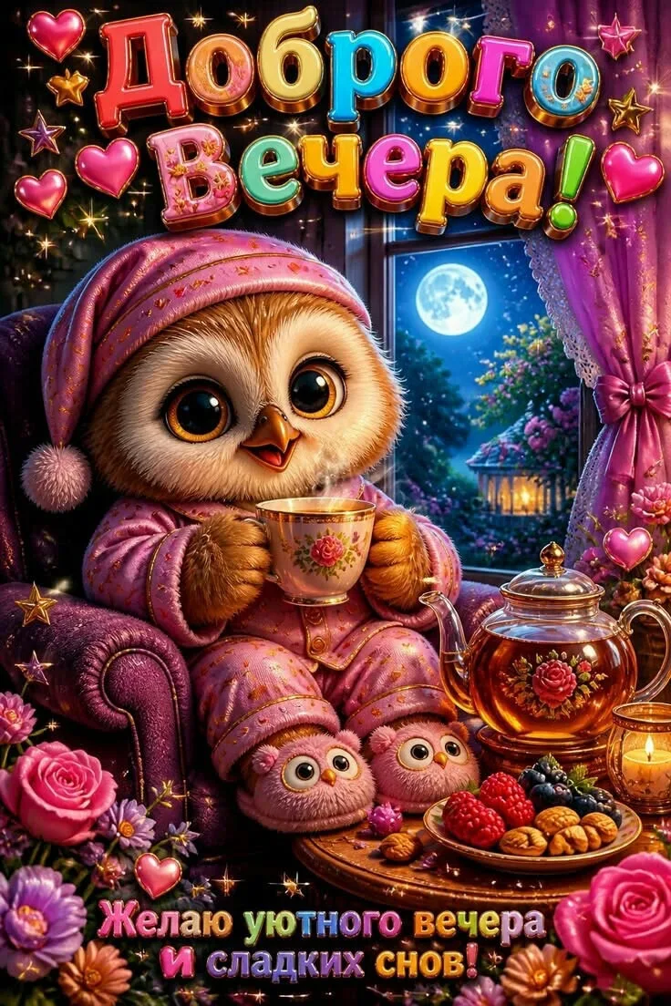 Самые интересные вечерние открытки ❤💗❤