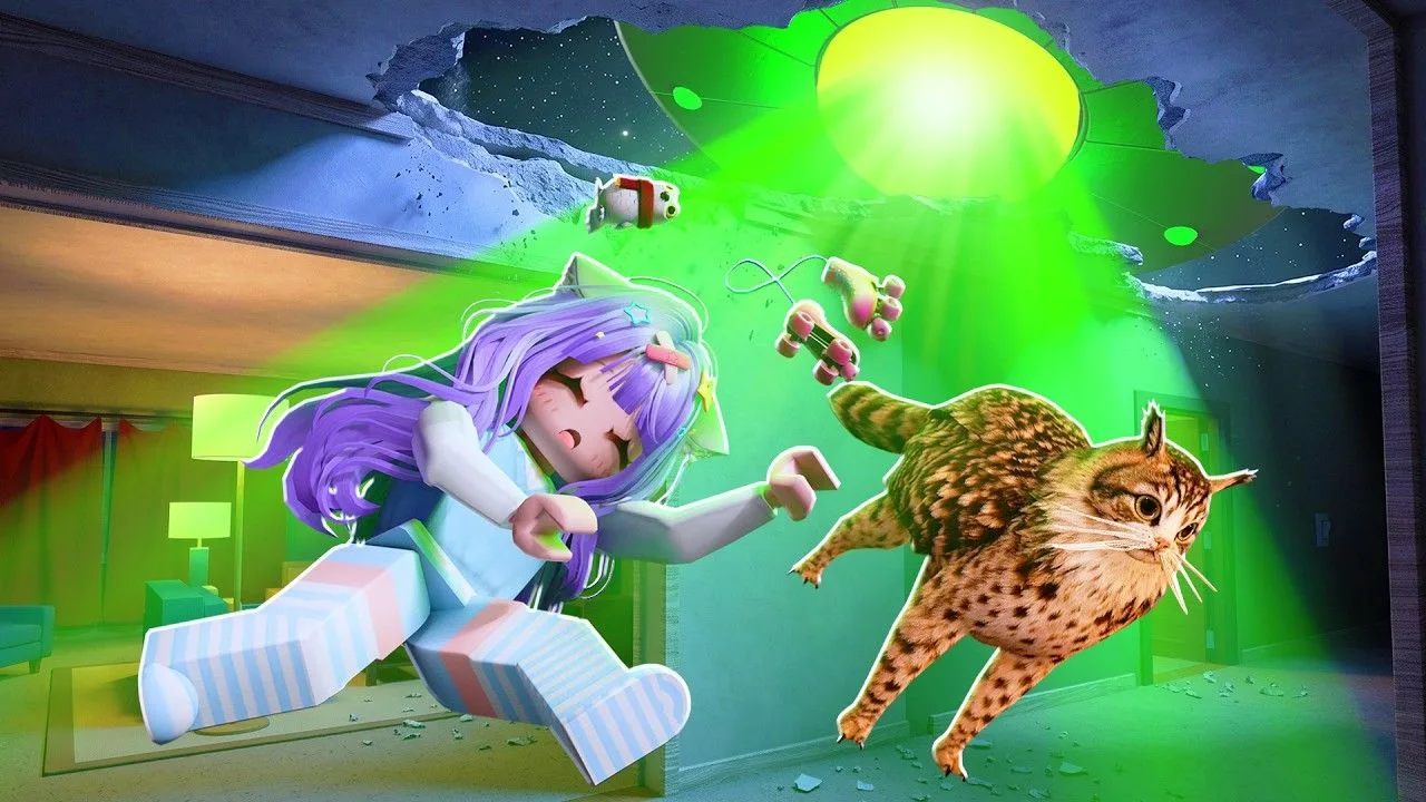 [КОШКА ЛАНА] СИЖУ С НОВЫМ КОТИКОМ, НО НАС УКРАЛИ ПРИШЕЛЬЦЫ! Roblox 7 Days Cat-Sitting (...