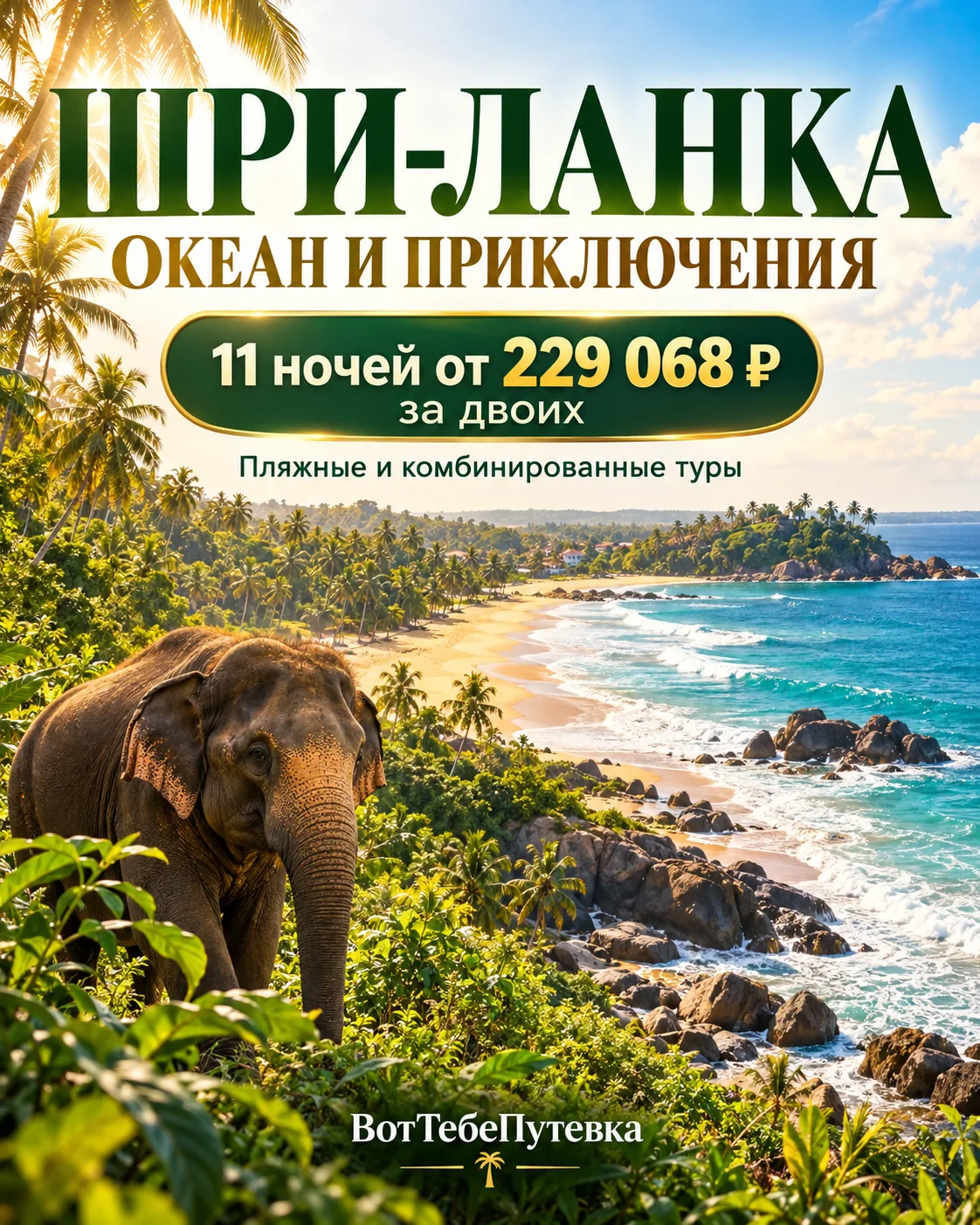 🐘 ШРИ-ЛАНКА: ОДИН ОТПУСК — СТОЛЬКО ВПЕЧАТЛЕНИЙ! 🌴