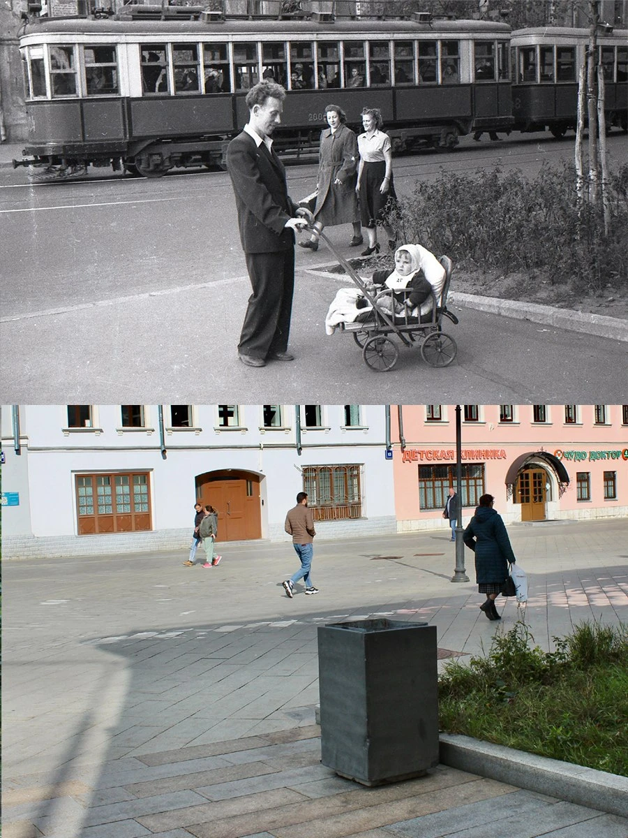 Москва, Школьная улица, 1955/2024 год.