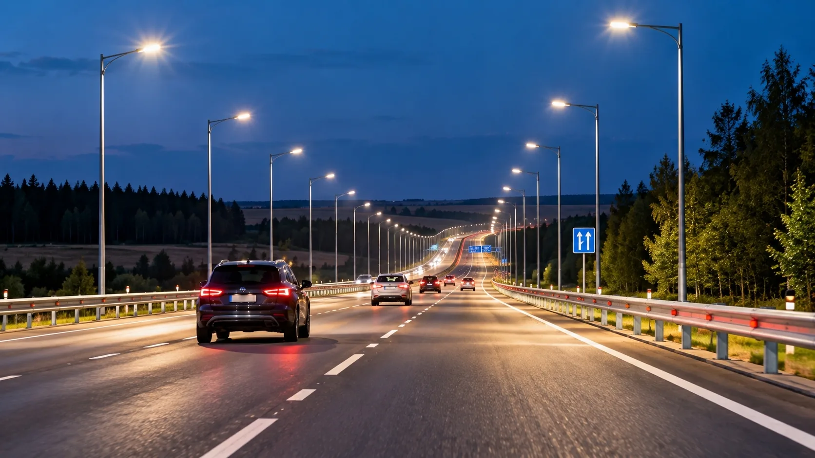 🚘 На федеральных трассах Татарстана установят новое освещение