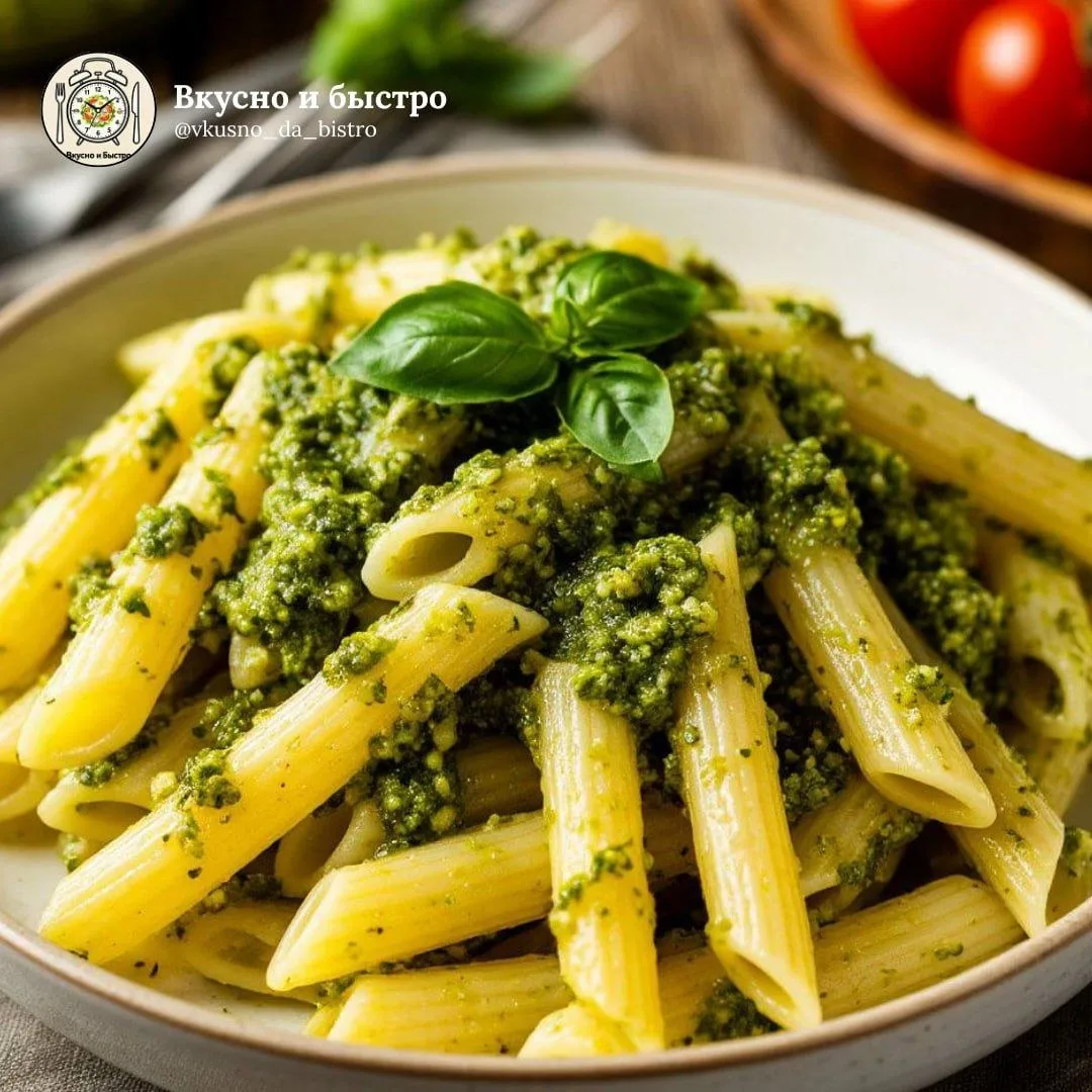 🍝 Паста с домашним соусом песто