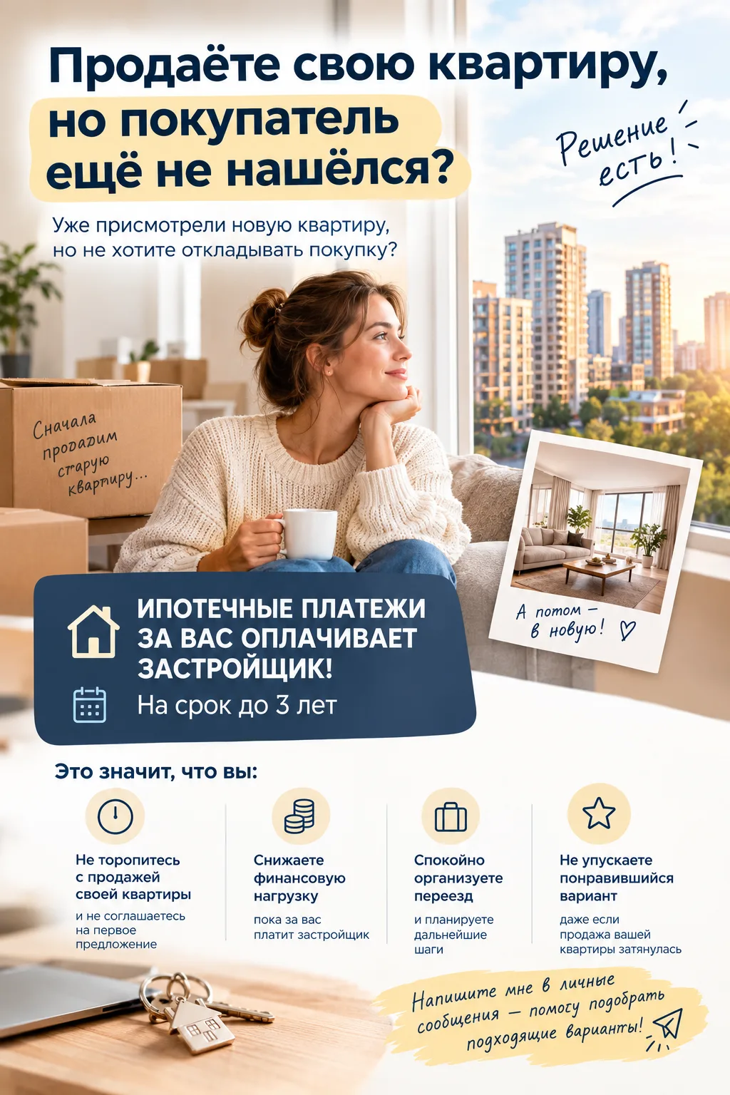 🏡 ПРОДАЁТЕ СВОЮ КВАРТИРУ, НО УЖЕ ПРИСМОТРЕЛИ НОВУЮ?