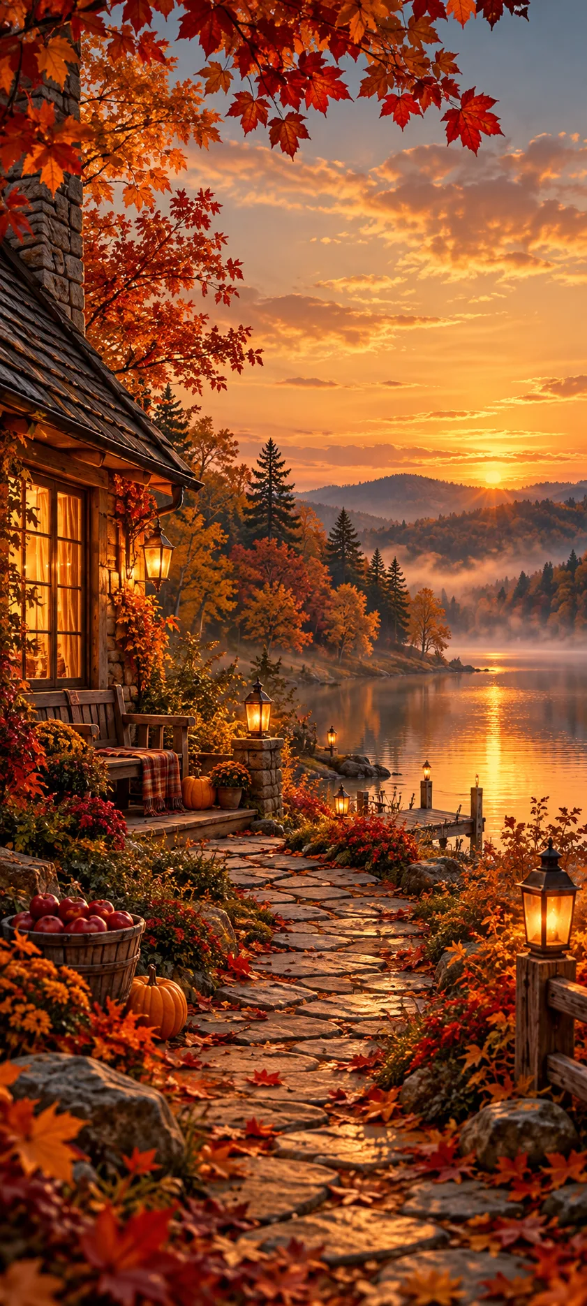 А вот и первый пример обоев для телефона! 🍂