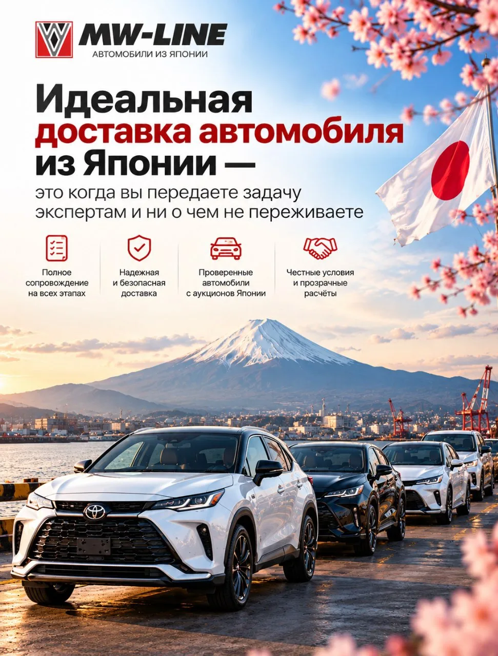 Идеальная доставка автомобиля из Японии — это когда вы передаете задачу экспертам и ни ...