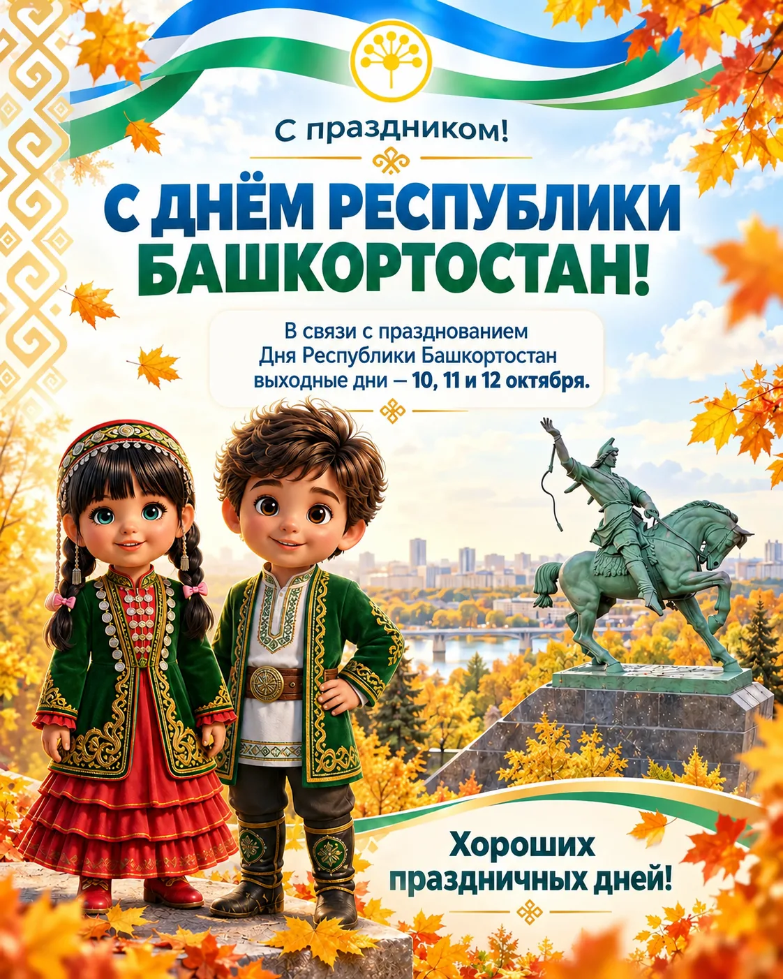 🍁 С ДНЁМ РЕСПУБЛИКИ БАШКОРТОСТАН!