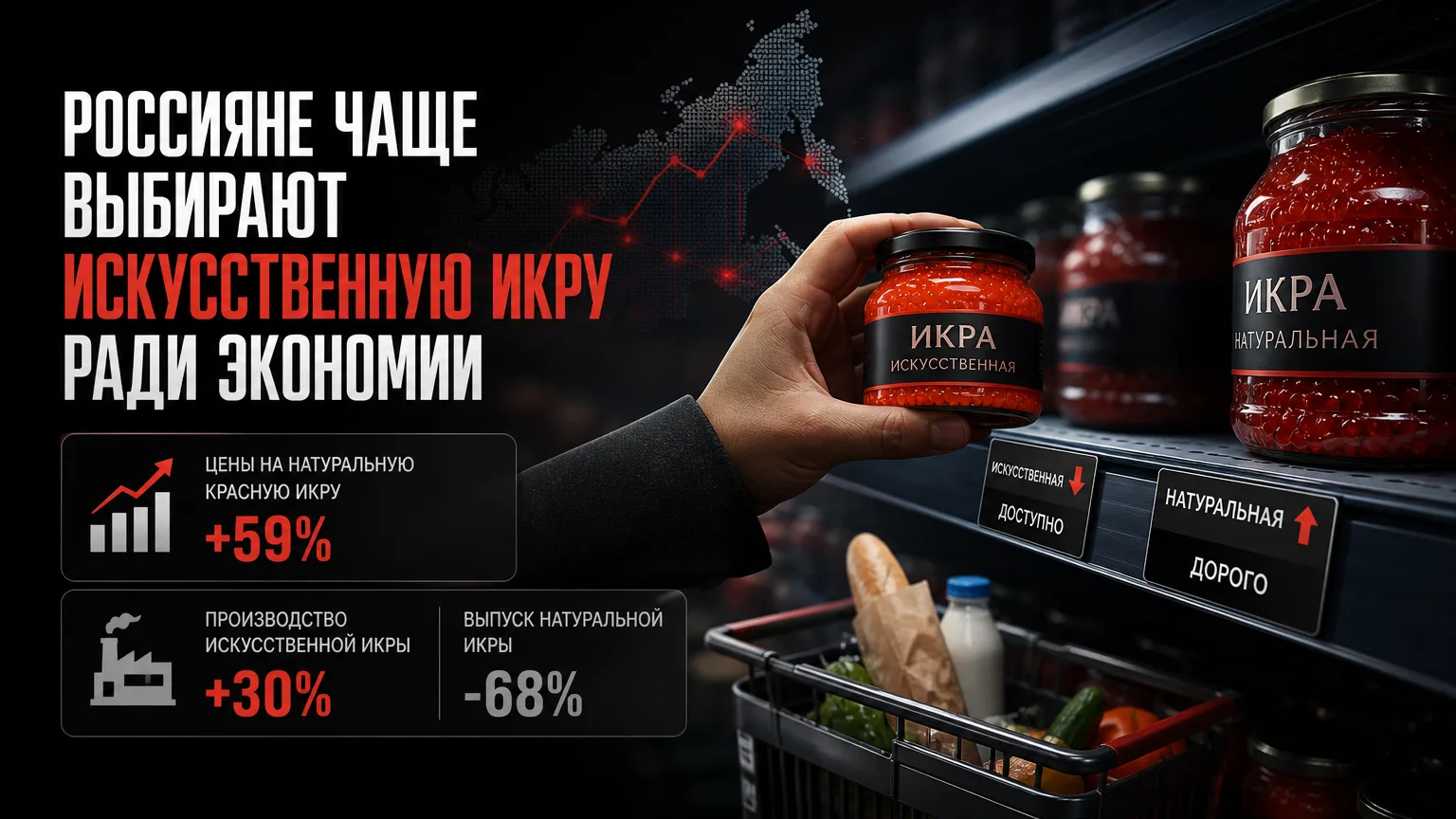 🐟 Россияне чаще выбирают искусственную икру ради экономии