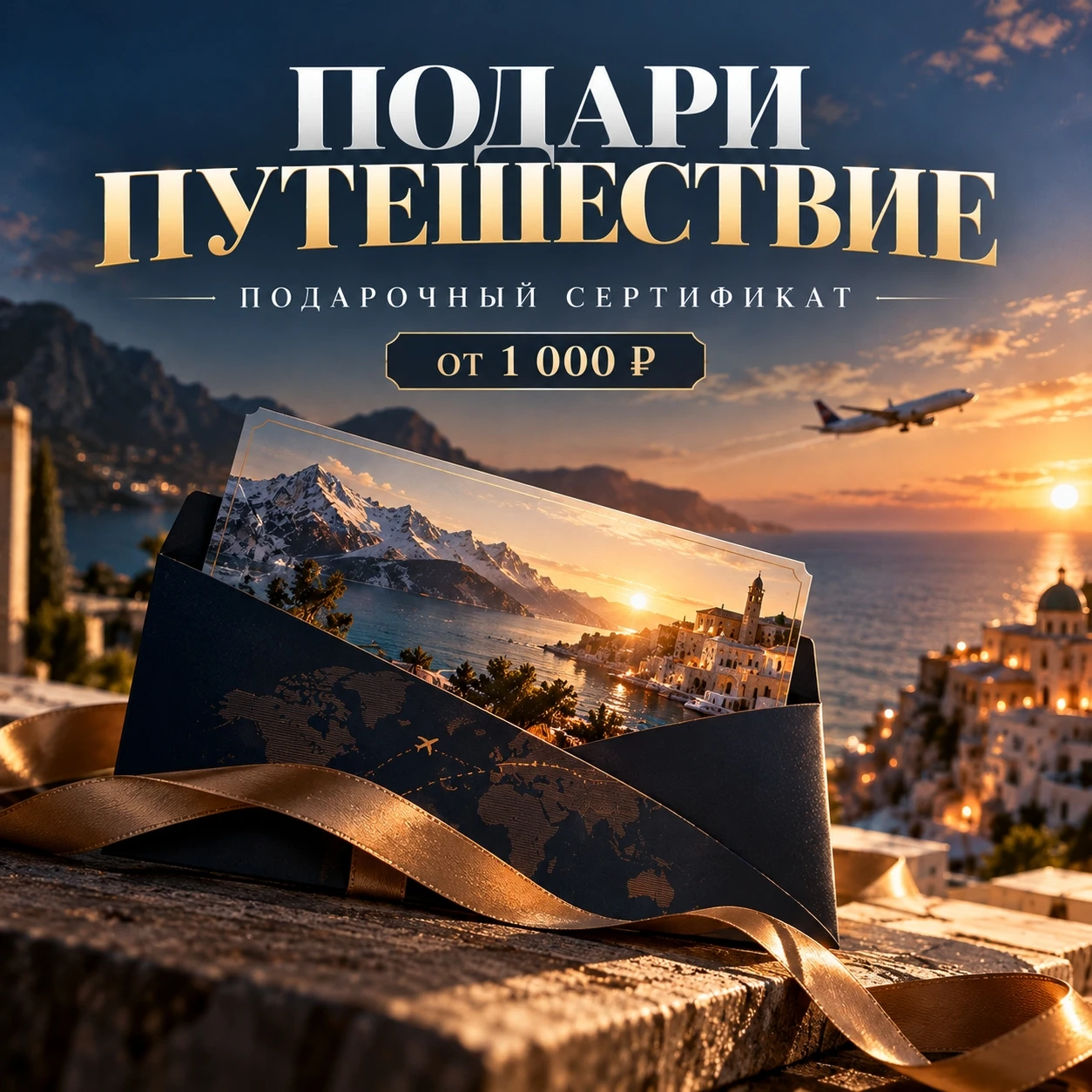 🎁 ПОДАРОЧНЫЙ СЕРТИФИКАТ НА ПУТЕШЕСТВИЕ
