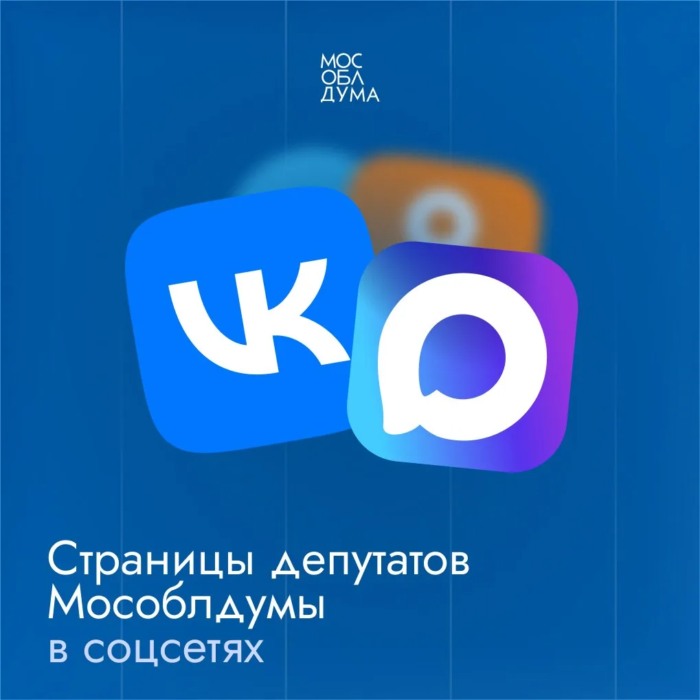Страницы депутатов Мособлдумы в мессенджере Макс и социальной сети Вконтакте