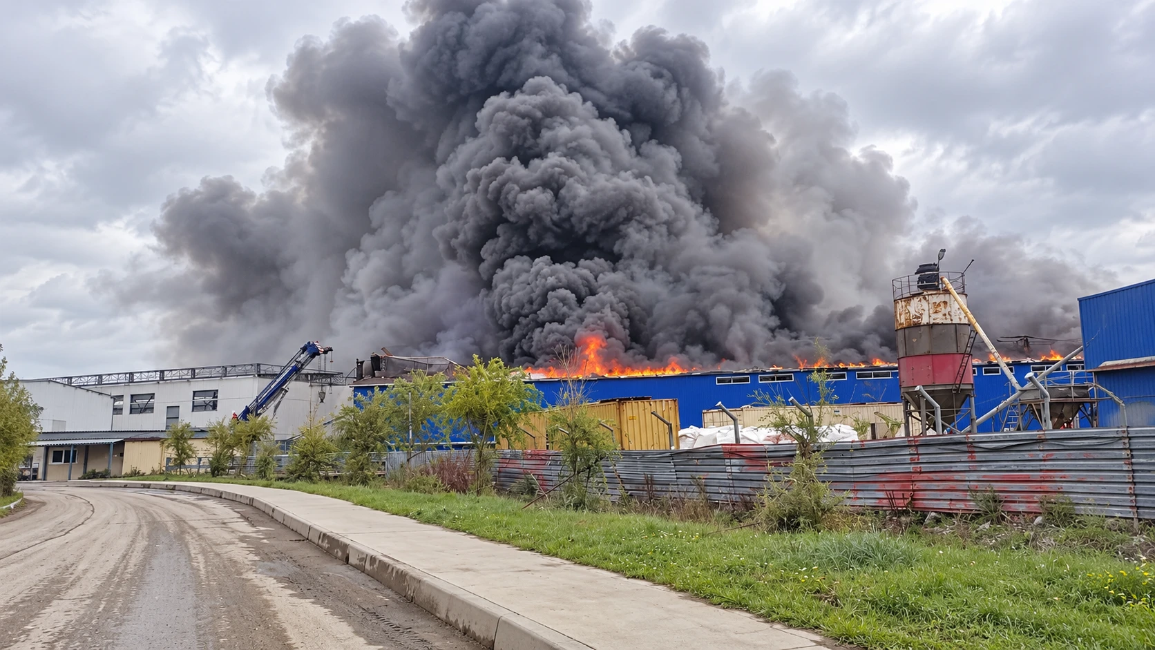 🔥 На Курилах загорелся ангар рыбокомбината: огонь охватил 1200 квадратных метров