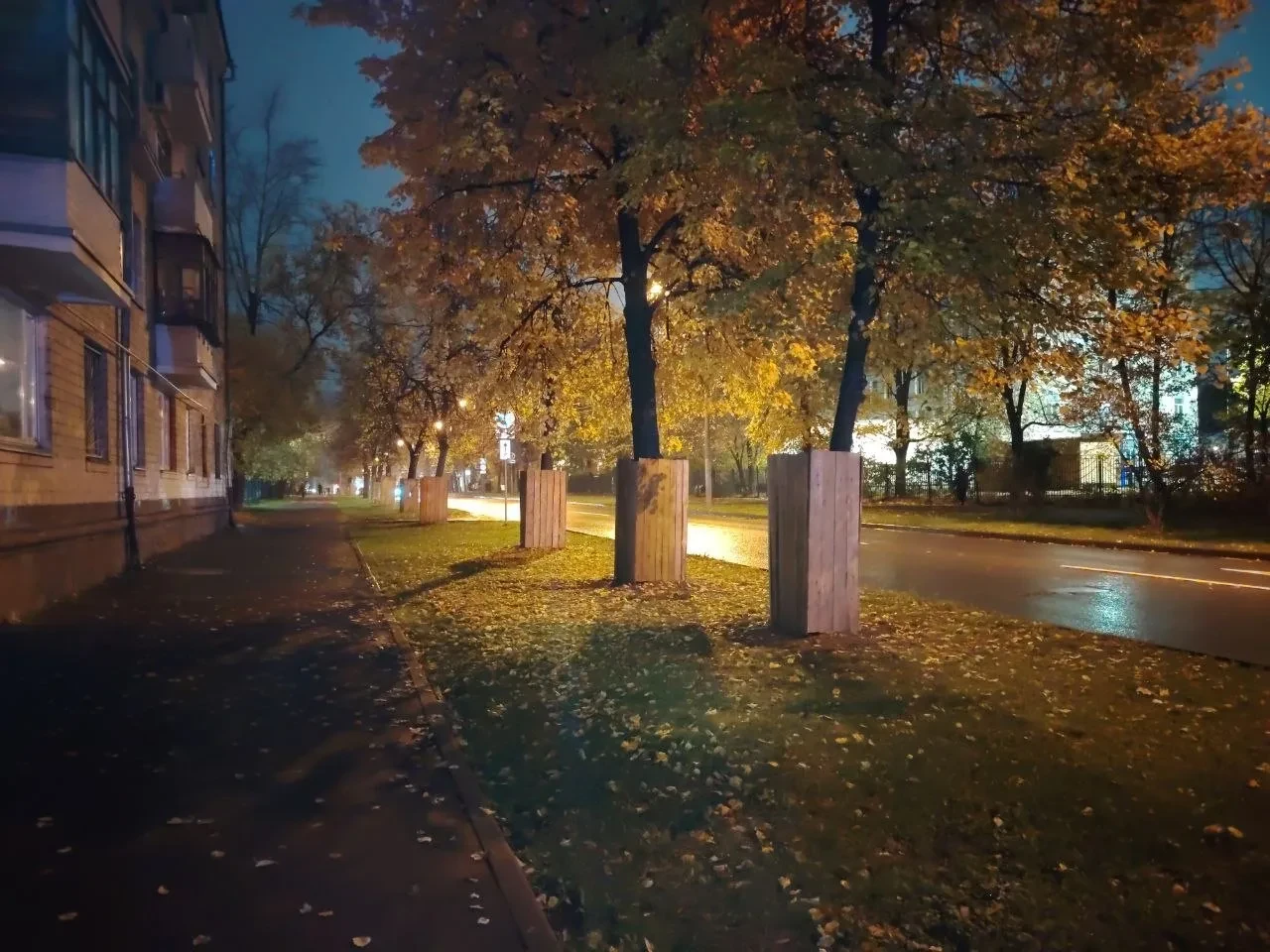 🚧 На Бойцовой улице деревья закрыли досками
