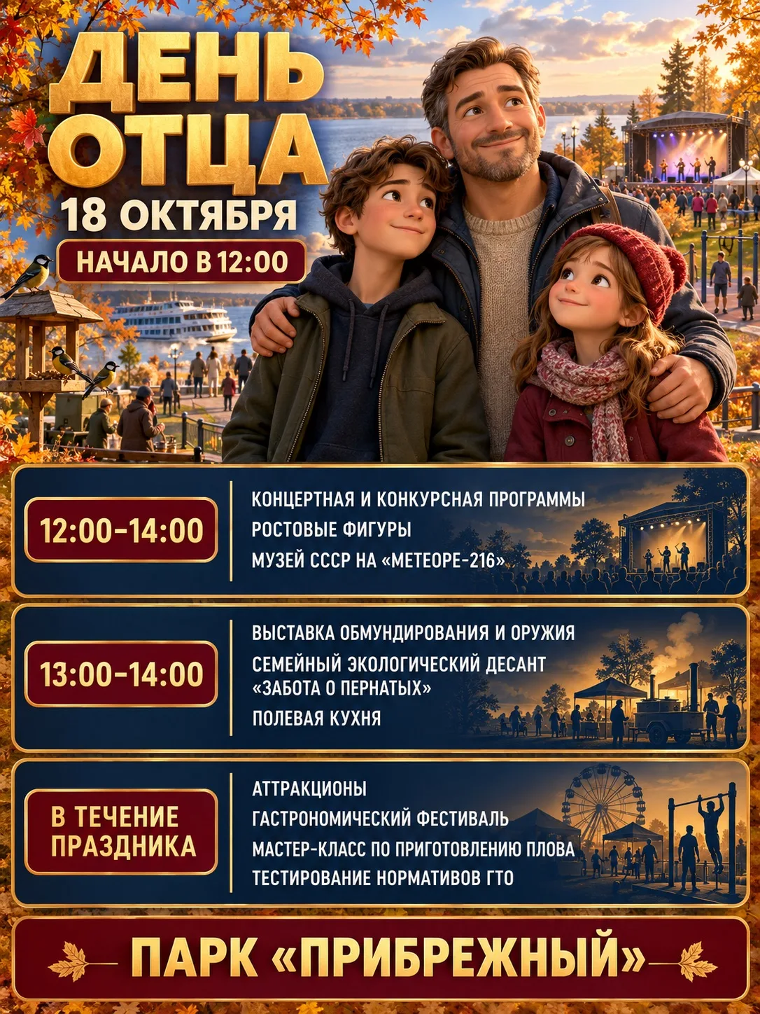 Ещё одна добрая традиция парка «Прибрежный» — вместе отмечать День отца!
