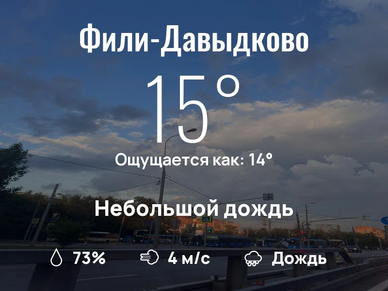 Что с погодой в Фили-Давыдково?