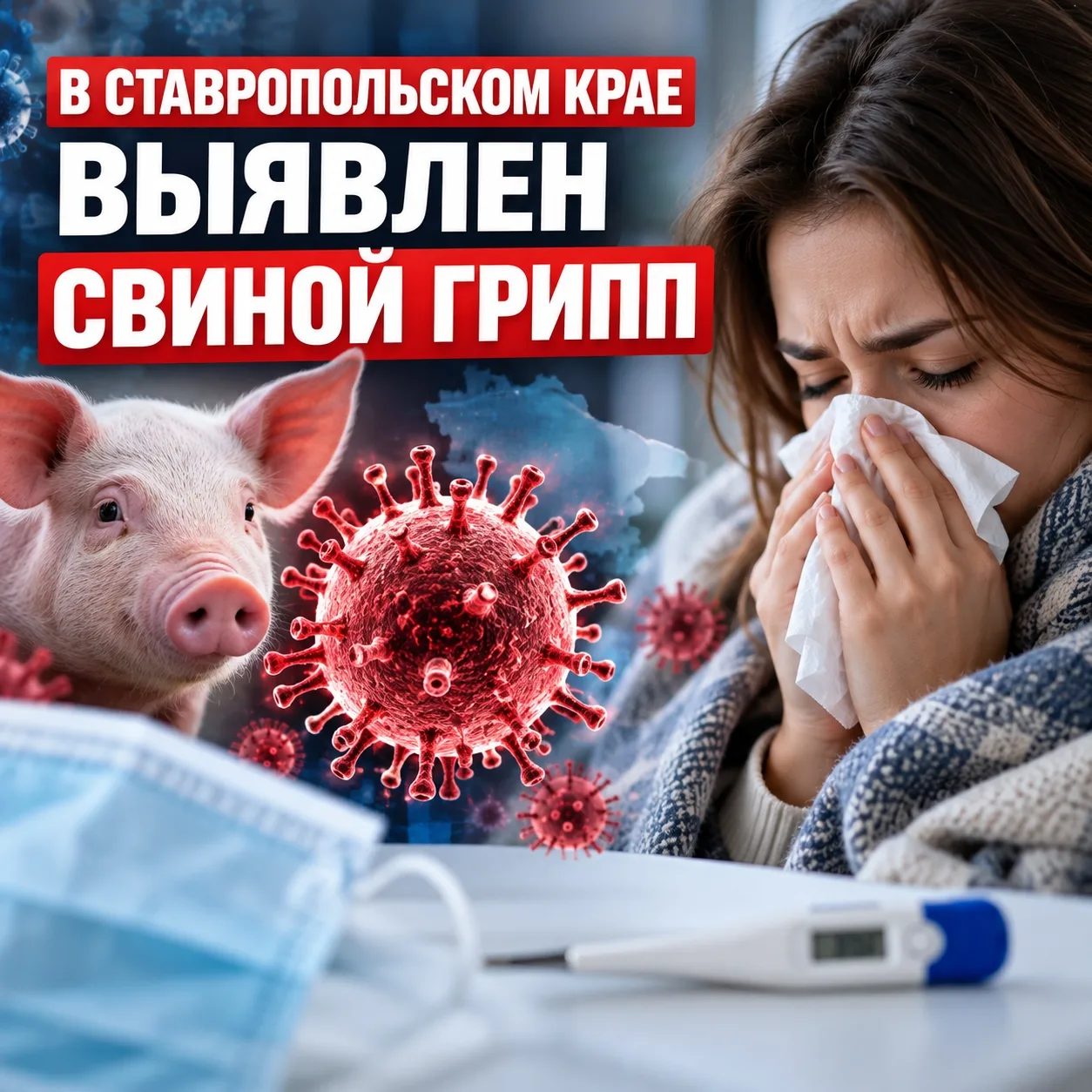🦠 На Ставрополье выявили свиной грипп!