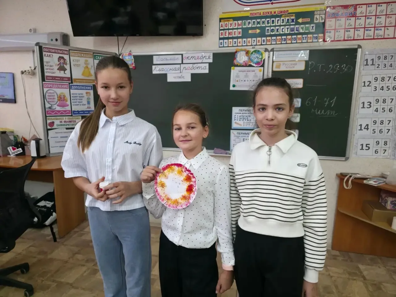 📌Сегодня ученицы 5 «Б» класса Виктория Т., Алиса Ш., Ксения З. провели творческий урок...