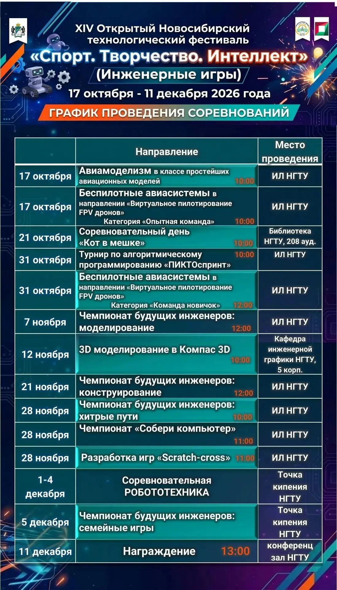 👋Юных инженеров и наставников приглашают к участию в захватывающих соревнованиях