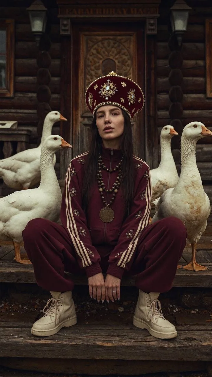 Фотосессия в русском стиле, ну как мне идет эта эстетика 🇷🇺🫶🏻