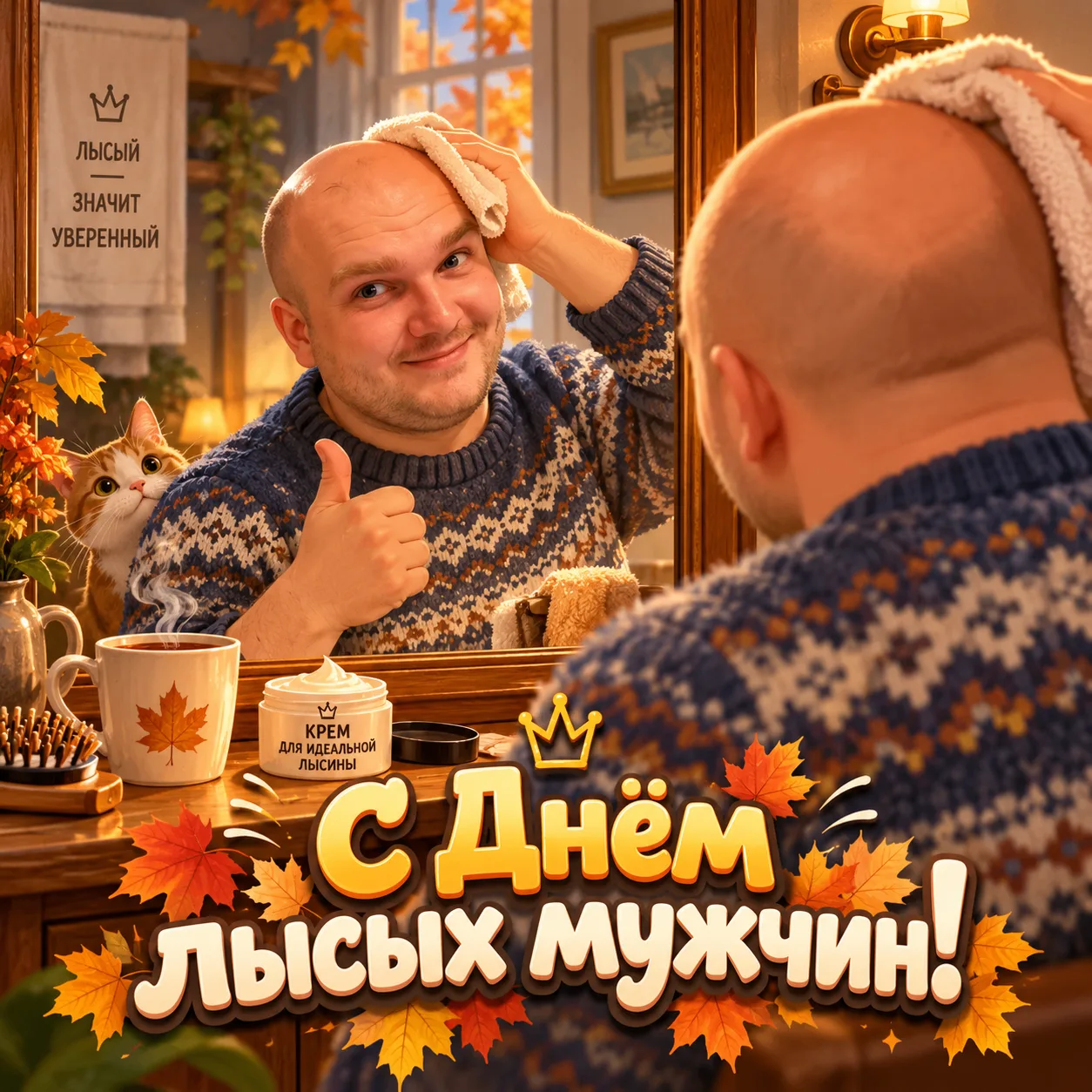 😄 Сегодня День лысых мужчин.