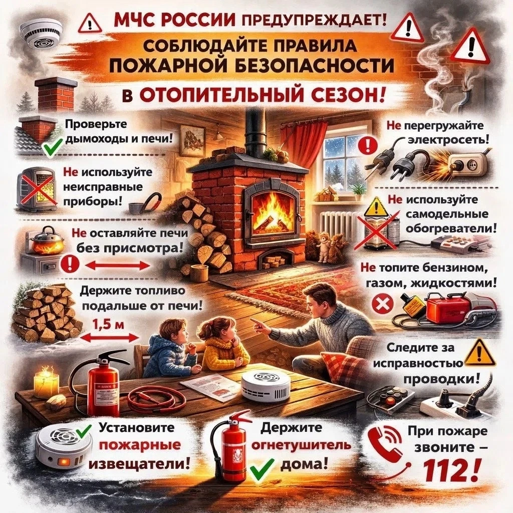 Начало отопительного сезона — время особого внимания к пожарной безопасности!