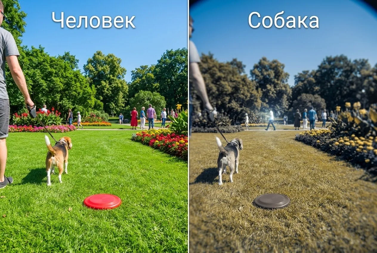 🐶 Как собаки видят мир?