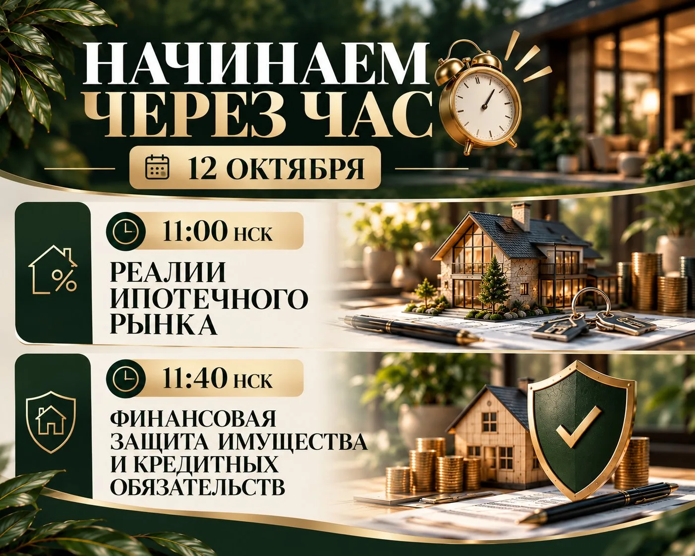 🔔 НАЧИНАЕМ ЧЕРЕЗ ЧАС! ДВА БЕСПЛАТНЫХ ВЕБИНАРА ДЛЯ АГЕНТОВ