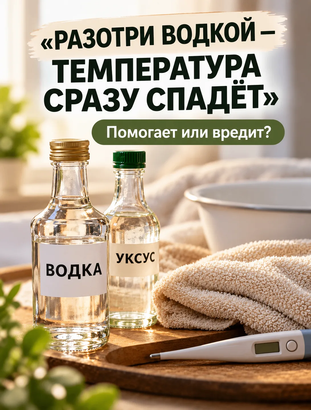 🌡 «Разотри водкой — температура сразу спадёт»