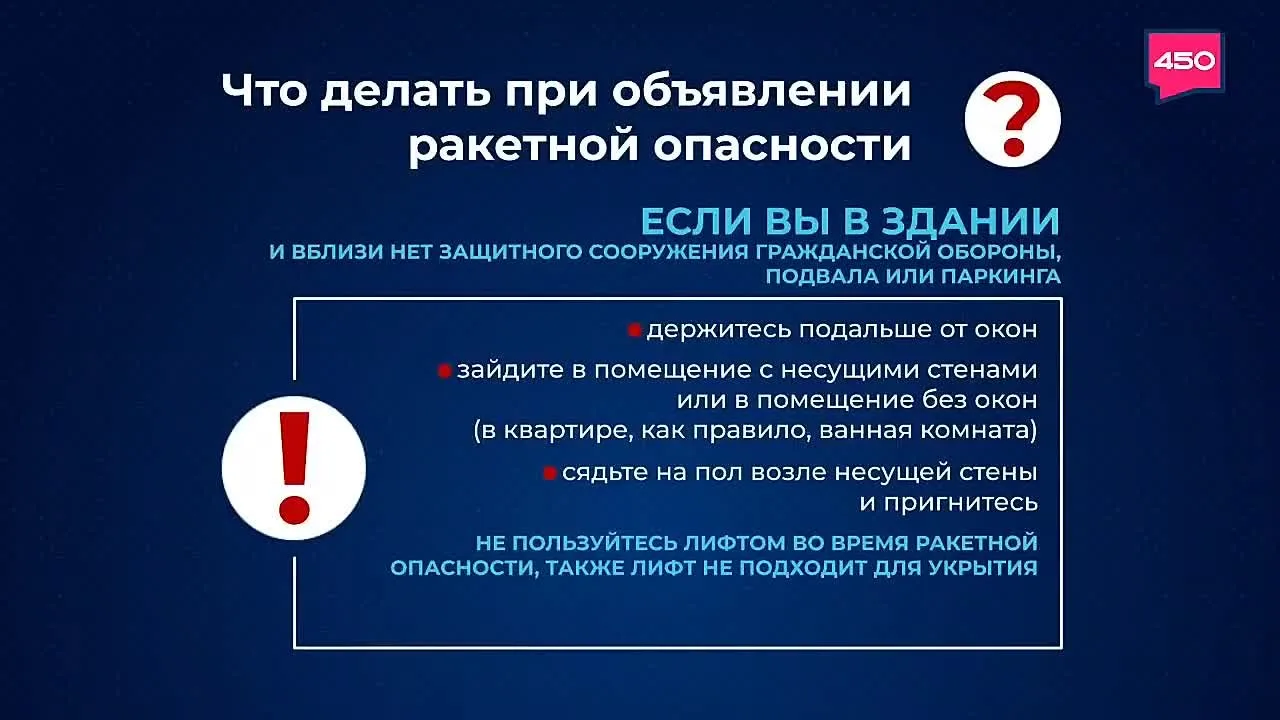 Напоминаем правила поведения при объявлении ракетной опасности ⬆️
