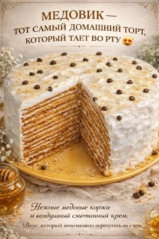 Торт «Медовик» 🍯