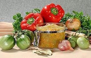 ИКРА ИЗ ЗЕЛЕНЫХ ПОМИДОРОВ