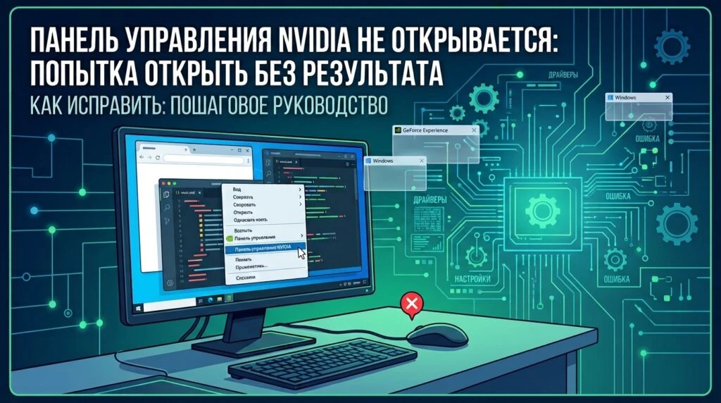 🤖 Панель управления NVIDIA не открывается: как исправить