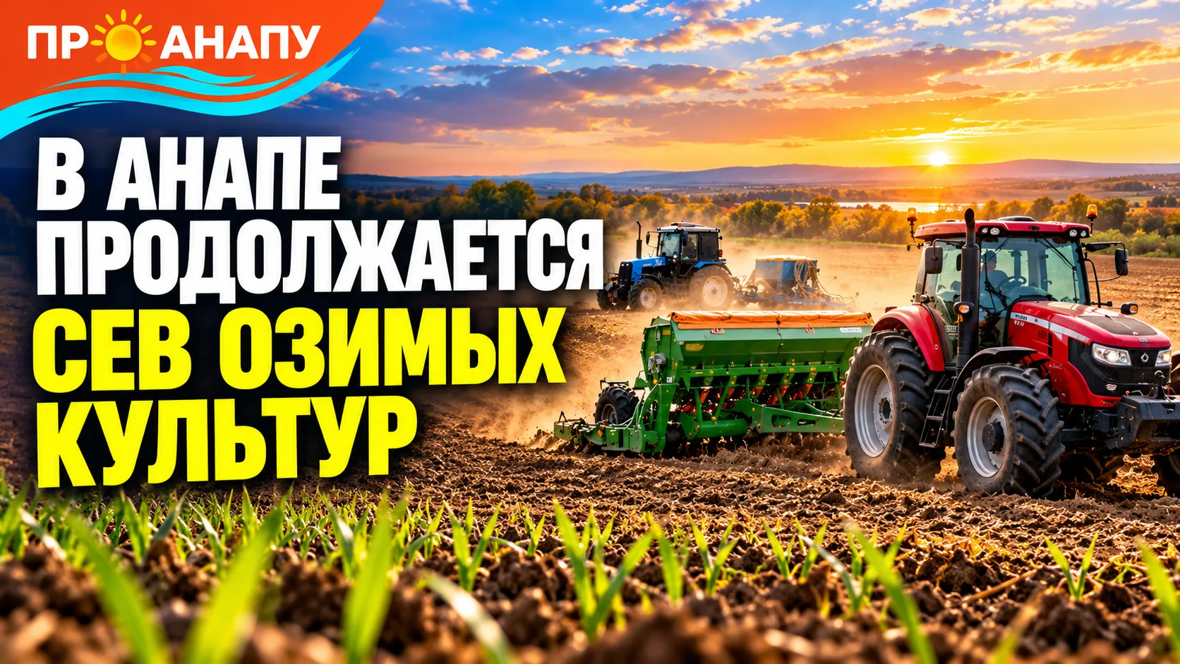 В Анапе продолжается сев озимых культур под урожай 2027 года