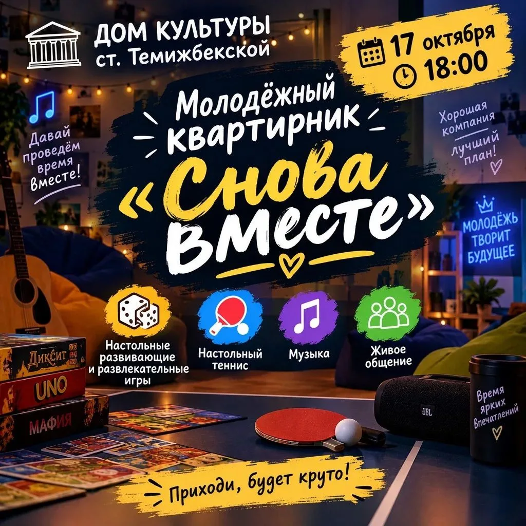 🎉 Молодежный квартирник в станице Темижбекской 🍂