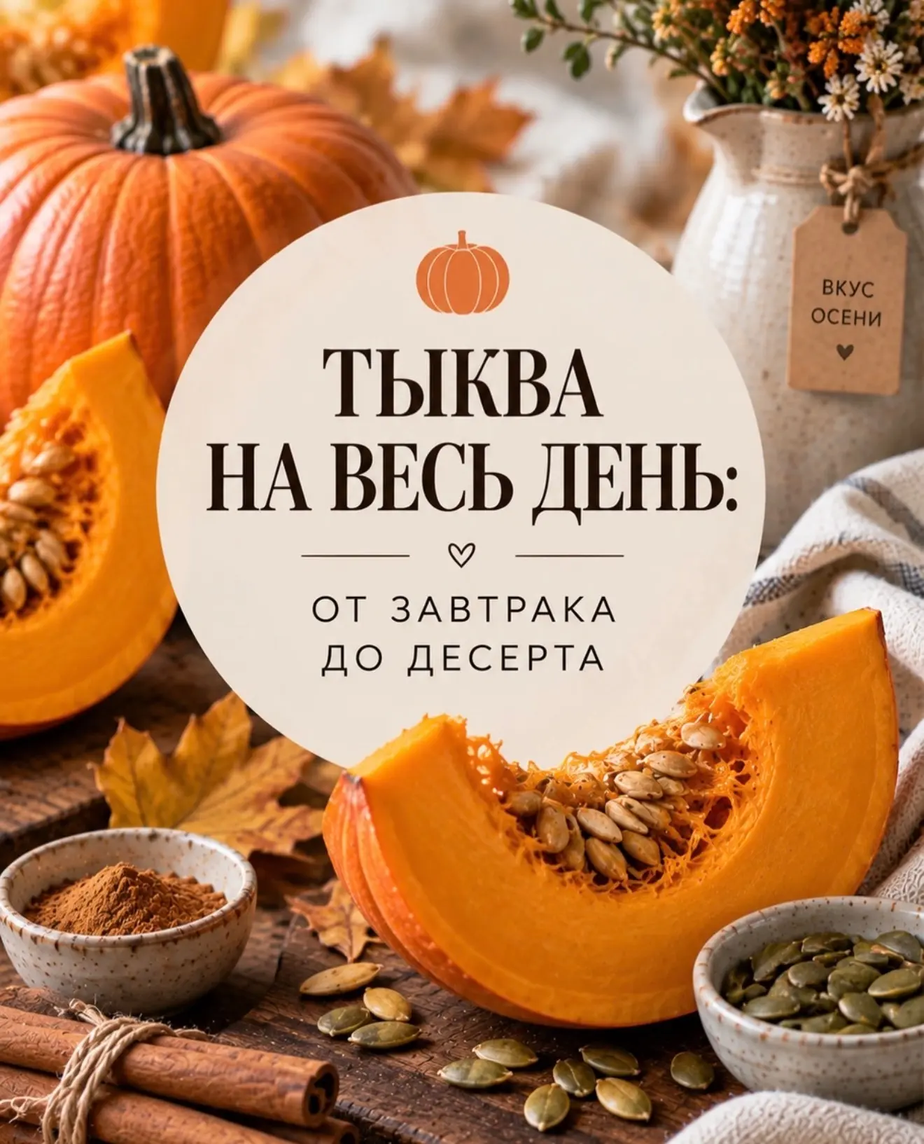 Тыква - тот самый продукт, из которого можно приготовить буквально всё: от завтрака до ...