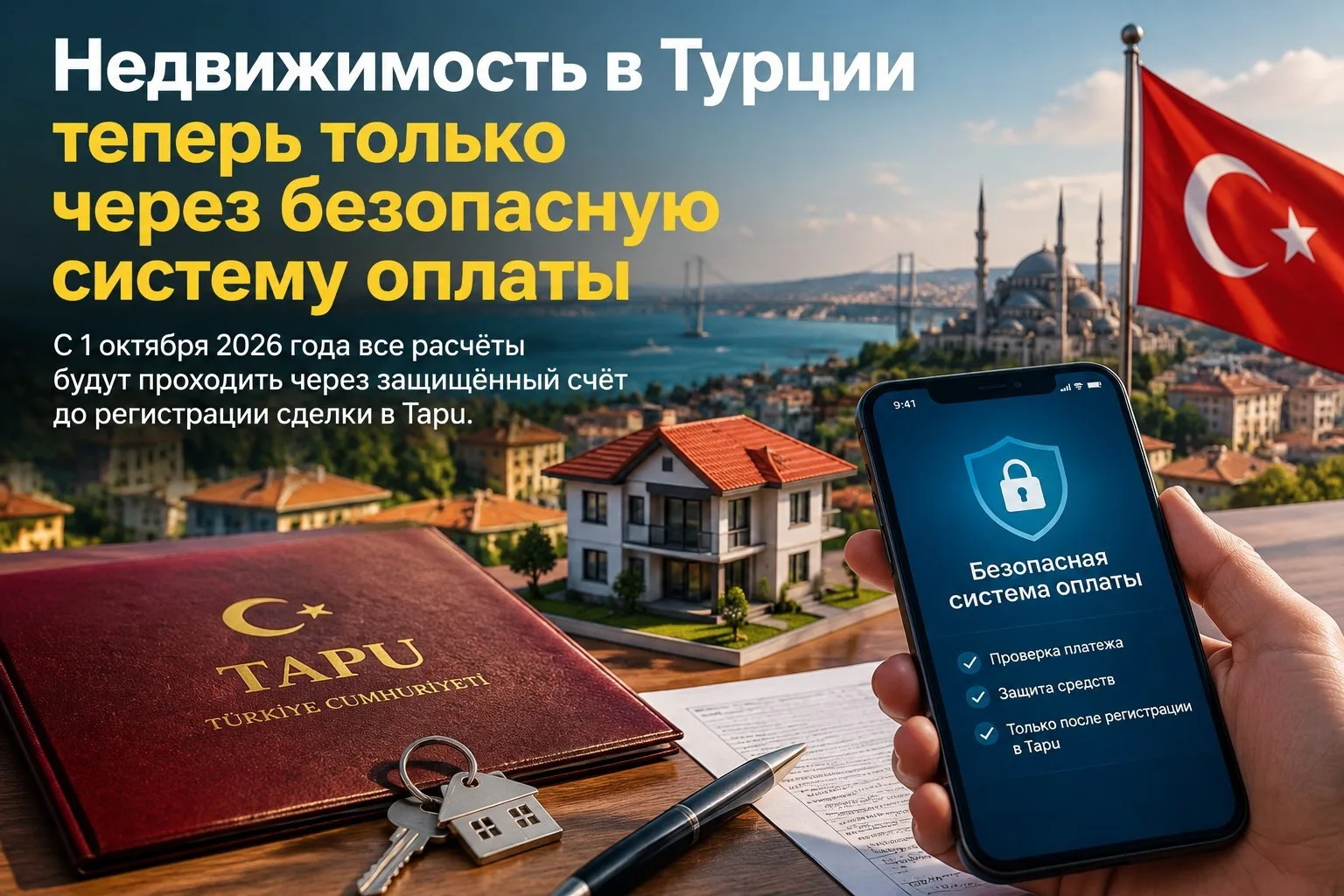 🏠 Недвижимость в Турции с 1 октября 2026 года переходит на обязательную «Безопасную си...