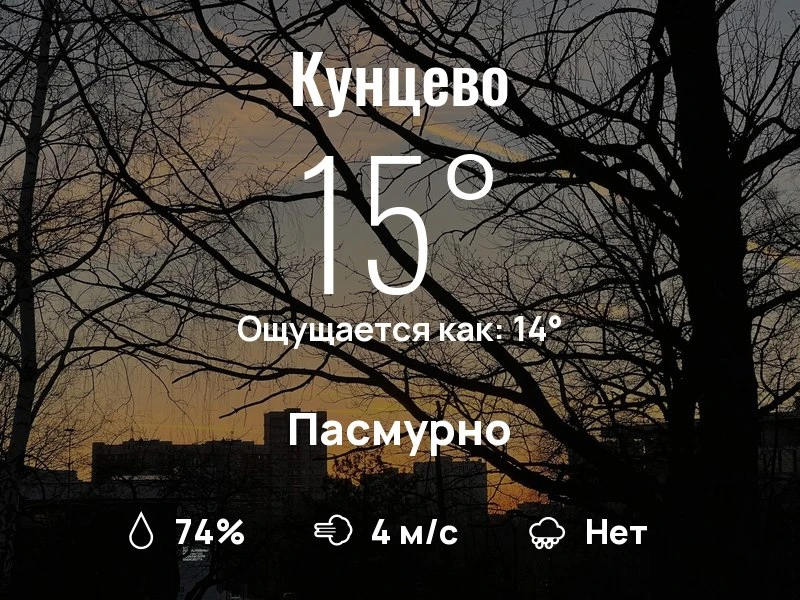 Что с погодой в Кунцево?