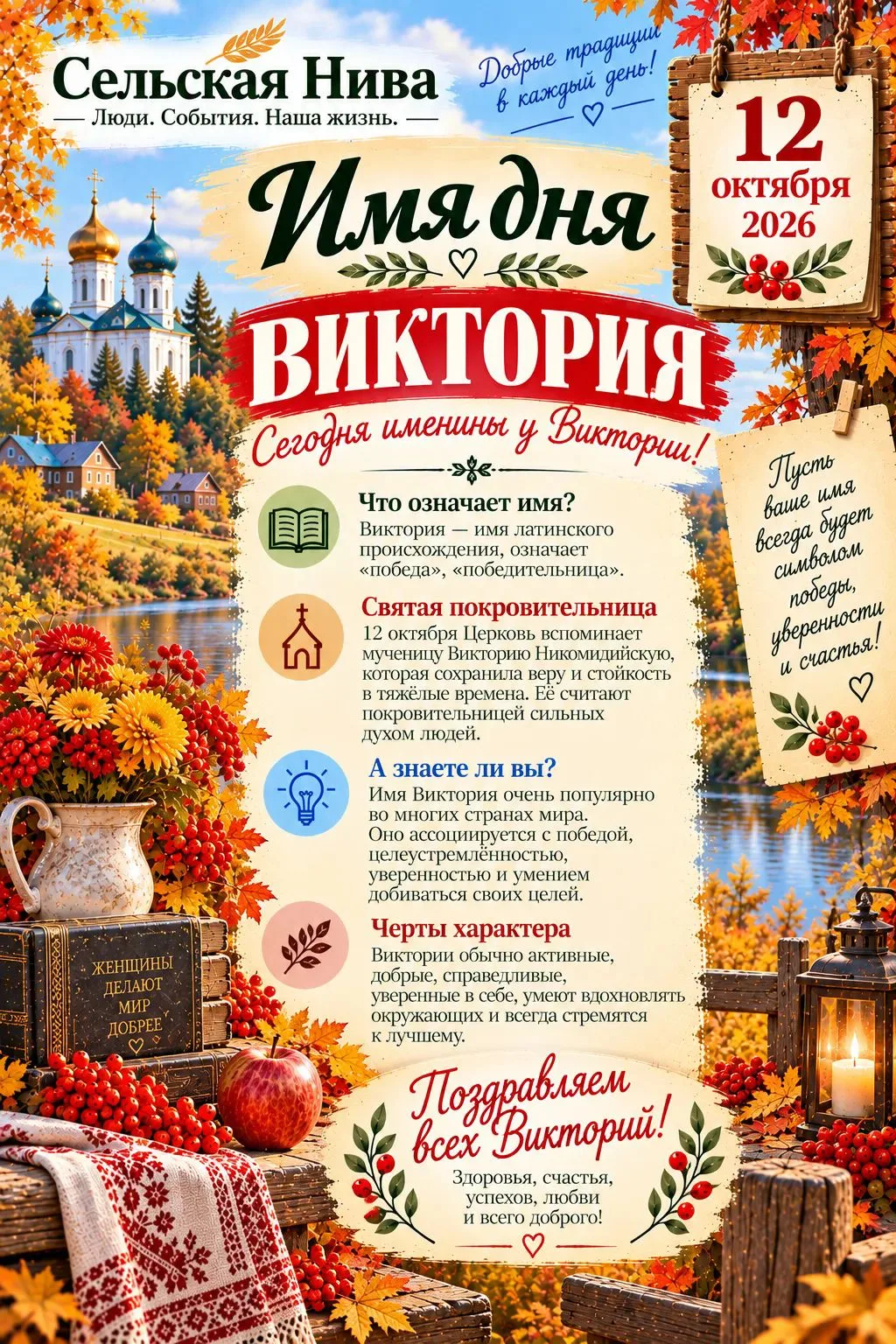 😇 Сегодня именины у Виктории. Поздравляем!