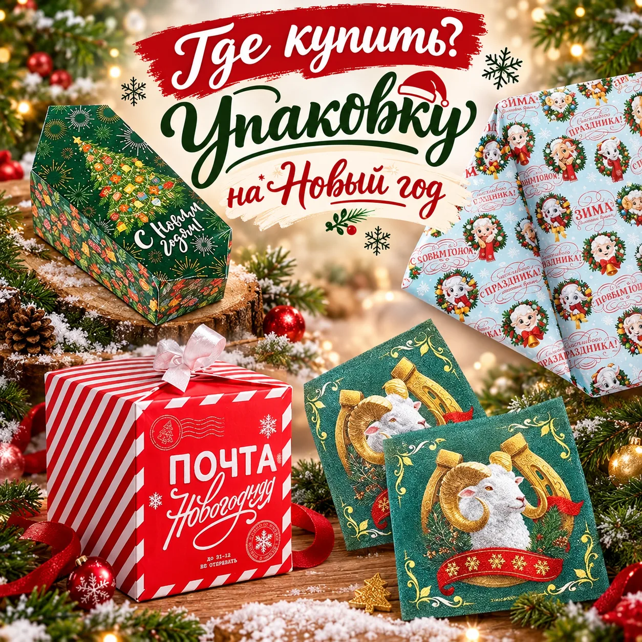 🎉 Где купить упаковку на Новый год? Конечно же, в Sima-Land! 🎄