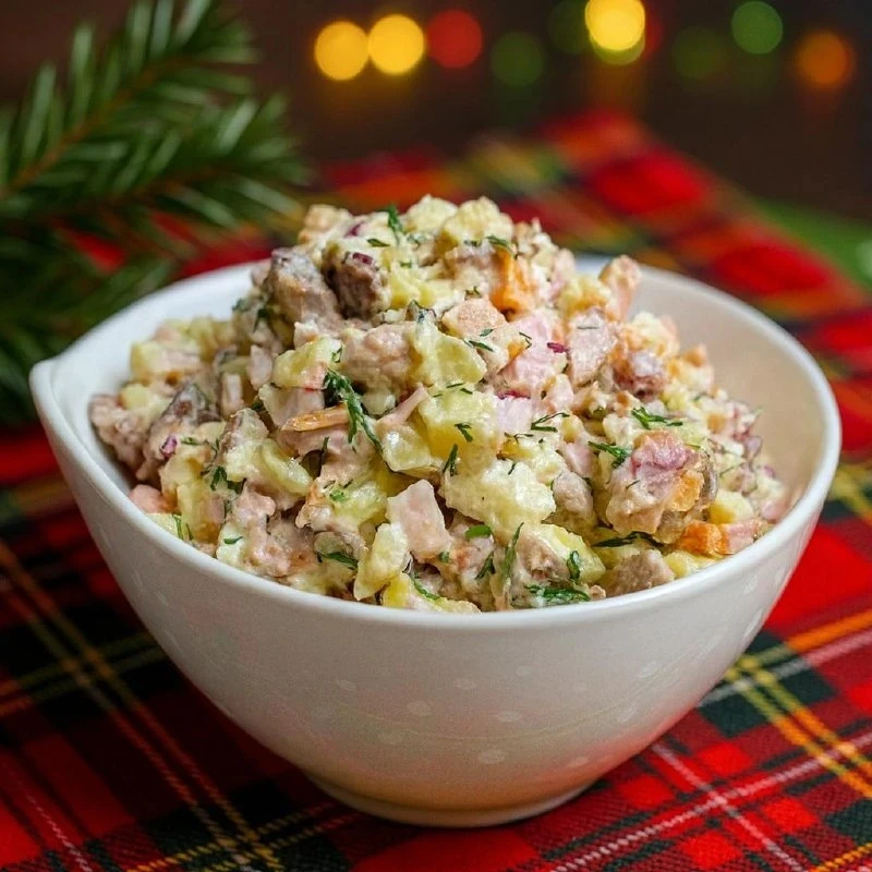 🍂 ЗИМНИЙ САЛАТ С КОПЧЁНОЙ КУРИЦЕЙ И ГРИБАМИ