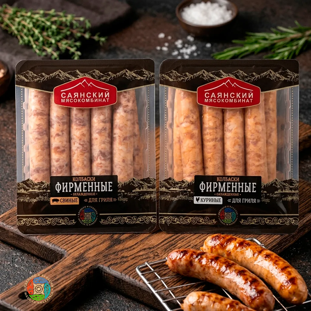 Колбаски для гриля от Саянского мясокомбината — это настоящий хит для любителей сочного...
