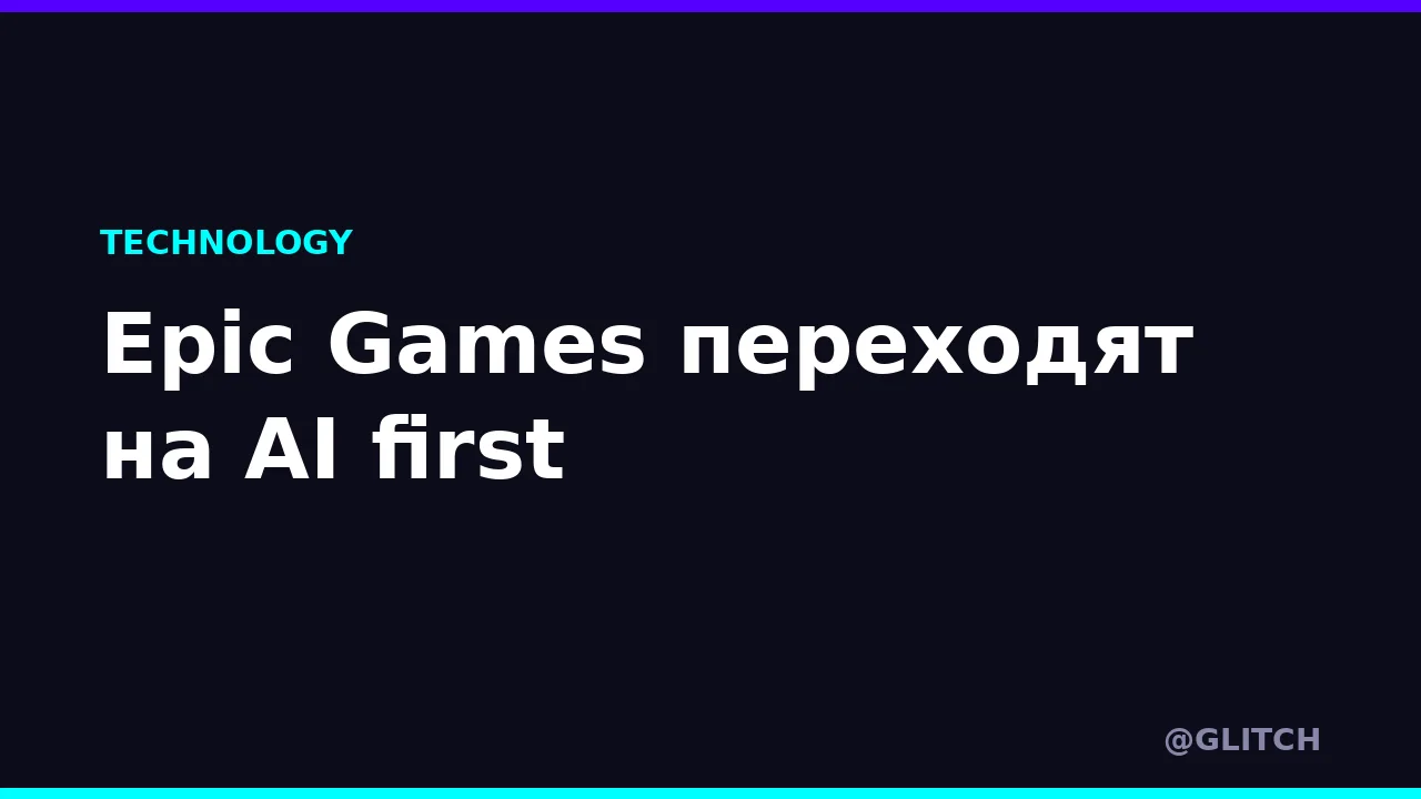Epic Games переходят на AI first