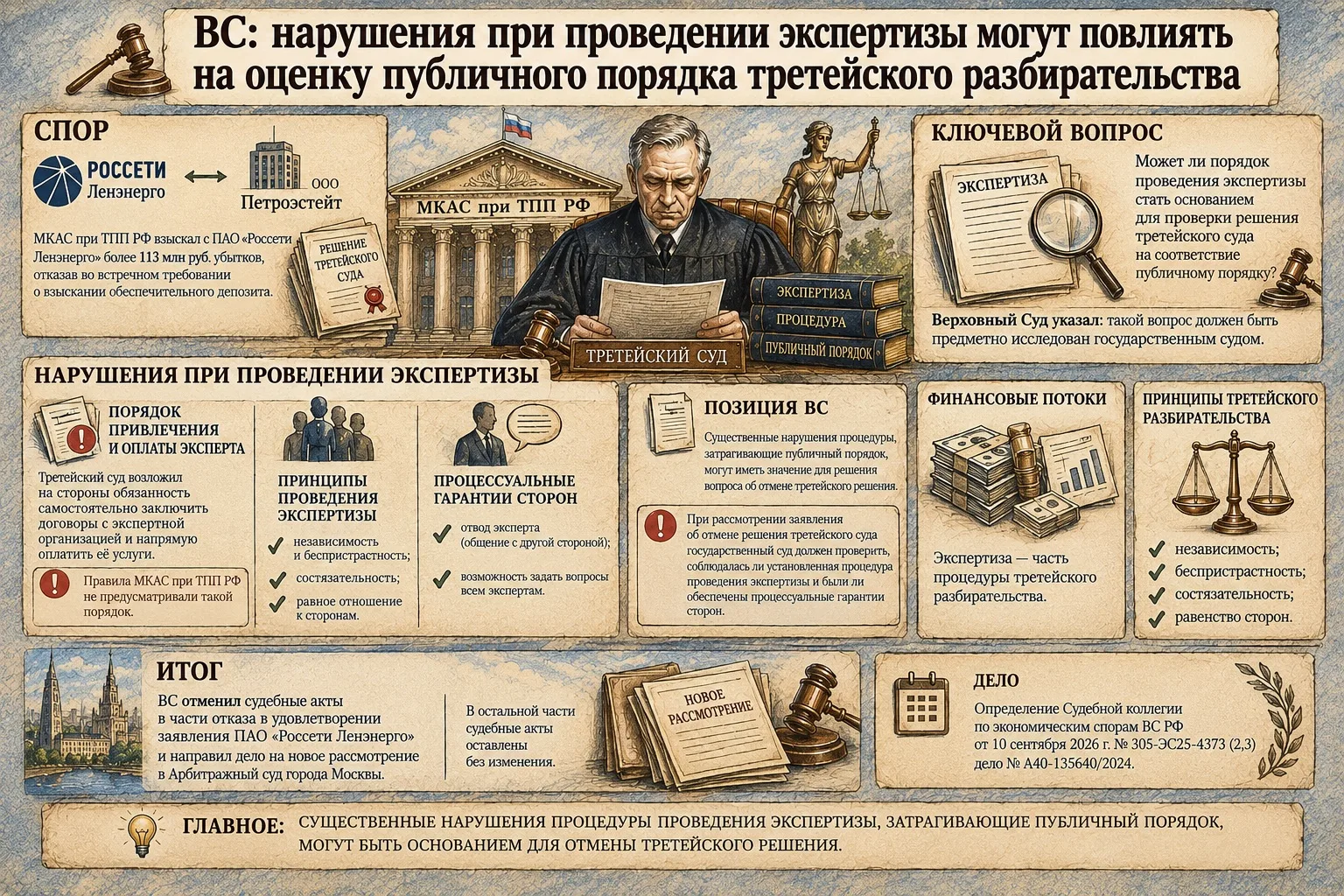 ВС: нарушения при проведении экспертизы могут повлиять на оценку публичного порядка тре...
